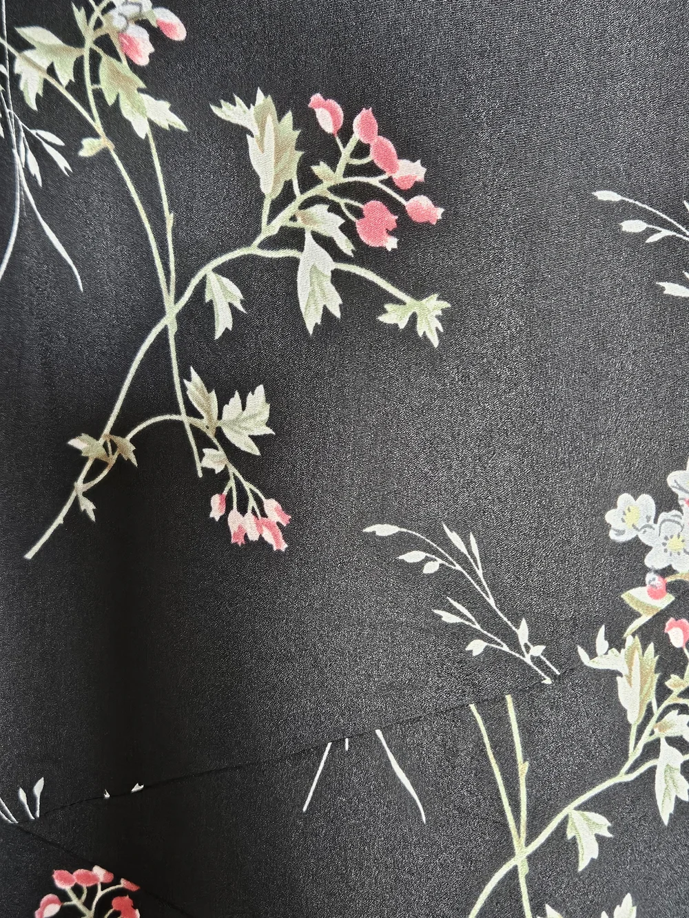 Boohoo Black Floral Long-Sleeve High-low Style Dress - Picture 7 of 7